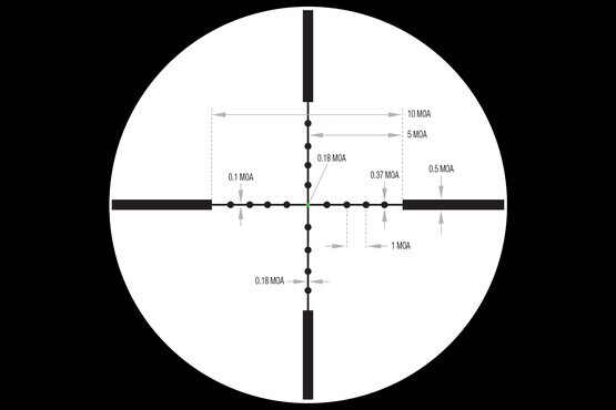 AccuPoint 1-6x scope features Mil-Radian adjustments